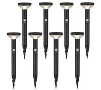 Maclean MCE465 B Lámpara solar LED con sensor, pack 8, 220 lm, IP44