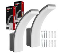 Maclean MCE511 GR - Pack 2 Lámparas LED Exterior 20W IP65 4000K 2750lm [EEK: C]