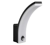 Maclean MCE512 B Aplique LED con Sensor de Movimiento y Crepuscular, Iluminación de Pared para Interior y Exterior, Lámpara 20W, IP65 Resistente al Agua, 2000lm, Blanco Neutro 4000K (Negro)