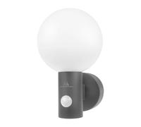 Maclean MCE515 GR Lámpara LED con detector de movimiento PIR, 15W, IP65, 1600lm, 4000K