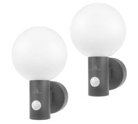 Maclean MCE515 GR Lámpara LED exterior con sensor PIR 15W 1600lm 4000K - 2 uds
