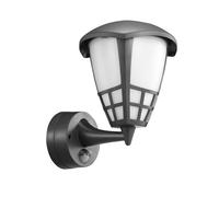 Maclean MCE518 Aplique con Sensor de Movimiento por Infrarrojos, Iluminación de Exterior, IP65 Resistente al Agua, 1xE27 Carga máx.: 60 W, Rango de Detección: máx. 12 m (Gris, sin bombilla)