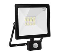 Maclean MCE630 NW PIR Reflector LED con Sensor de Movimiento PIR 30W 2400 Lúmenes Iluminación Exterior Focos Proyectores Delgados IP44 (30W, Blanco neutro)