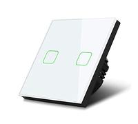 Maclean Interruptor de luz MCE712W – táctil, 2 vías, cambio de color, retroiluminación LED, blanco