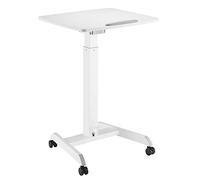 Maclean Mesa para portátil regulable con ruedas – Elevación a gas 113 cm, inclinable 30°, 8 kg