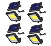 Maclean Proyector LED solar MCE438 - 4 unidades, 5W 400 lm, IP44, sensor de mov.