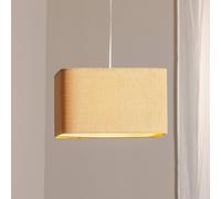 Maco Design Lámpara colgante Kwadro, beige, 40 x 40 cm, tela de yute