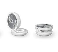 MACOM Ventilador inalámbrico de Mesa Recargable USB, diámetro de 19 cm, Blanco