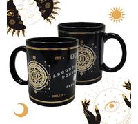 Mad Monkey Taza de Halloween - Taza fantasma con diseño de tablero de Ouija - Taza fantasma para conjurar espíritus - 330 ml - Taza adivina para mensajes sobrenaturales