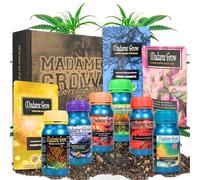 MADAME GROW Fertilizante 420 Plantas Verdes - Fertilizante para plantas verdes - Fertilizante líquido para plantas - Fertilizante universal para el crecimiento(KIT PREMIUM 9 6x250ml +30g + 50g + 100g)