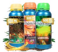 Madame Grow Kit Basic 3x500ml - Pack Fertilizantes Orgánicos Crecimiento y Floración, Abono Líquido Superconcentrado