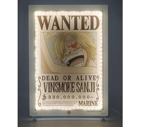 Teknofun - licencia one piece - led de pared neón sanji wanted 30 cm