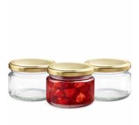 made in home - Tarros pequeños de 250 ml, tarros en miniatura para miel y especias, tarros de mermelada con tapa, frascos herméticos para regalar (24)