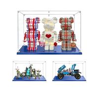 MADEHAY Vitrina Acrílica Transparente Antipolvo,para Lego Modelo Serie 42070 80024 Grand Caja de Exhibición. Base Azul (1, 70x30x40cm)