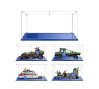 MADEHAY Vitrina Acrílica Transparente Antipolvo,para Lego Modelo Serie 42129 60357 70654 77015 Grand Caja de Exhibición. Base Azul (1, 55x25x25cm)