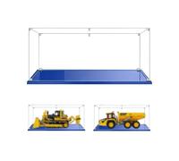 MADEHAY Vitrina Acrílica Transparente Antipolvo,para Lego Modelo Serie 8275 42114 Grand Caja de Exhibición. Base Azul (1, 65x30x25cm)