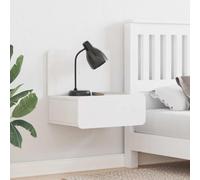Madera maciza de pino diseño clásico rectangular 44 x 32 5 x 40 cm Blanco | Mesita de Noche 2 uds. 44 x 32,5 x 40 cm Madera Maciza de Pino con 2 Cajones, Mesa Auxiliar Robusta Estilo Rustico para