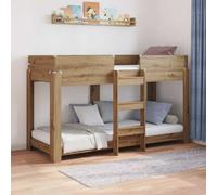 Madera resistente Ahorro espacio Roble artisan 196 x 89 x 117 cm Marrón | Cama Litera para Niños Roble artisan 75x190 Camas Modernas Ahorra Espacio Madera Resistente con Tablones para Habitacion