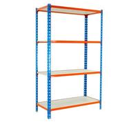 Maderclick Estantería metálica (Al x An x Pr: 150 x 90 x 40 cm, Capacidad de carga por balda: 150 kg, Número de baldas: 4 ud., Inserción,...