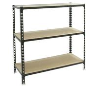 Maderclick Estantería metálica Megaplus (Al x An x Pr: 90 x 120 x 50 cm, Capacidad de carga por balda: 200 kg, Número de baldas: 3 ud., Inserción,...