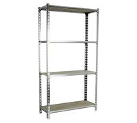 Maderclick Estantería metálica Mini (Al x An x Pr: 150 x 80 x 40 cm, Capacidad de carga por balda: 150 kg, Número de baldas: 4 ud., Inserción,...