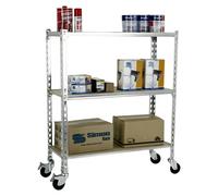 Maderclick Estantería metálica Mobile (Al x An x Pr: 97,5 x 90 x 30 cm, Número de baldas: 3 ud., Inserción, Galvanizado)