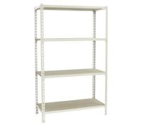 Maderclick Estantería metálica Plus (Al x An x Pr: 150 x 100 x 30 cm, Capacidad de carga por balda: 150 kg, Número de baldas: 4 ud., Inserción,...