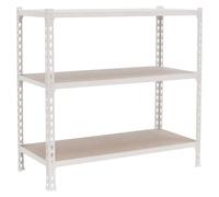 Maderclick Estantería metálica Superplus (Al x An x Pr: 100 x 110 x 30 cm, Capacidad de carga por balda: 200 kg, Número de baldas: 3 ud.,...