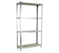 Maderclick Estantería metálica Superplus (Al x An x Pr: 150 x 110 x 30 cm, Capacidad de carga por balda: 200 kg, Número de baldas: 4 ud.,...