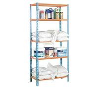 Maderclick Estantería metálica Superplus (Al x An x Pr: 200 x 110 x 30 cm, Capacidad de carga por balda: 200 kg, Número de baldas: 5 ud.,...