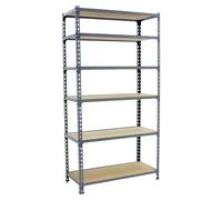Maderclick Estantería metálica Superplus (Al x An x Pr: 250 x 110 x 40 cm, Capacidad de carga por balda: 200 kg, Número de baldas: 6 ud.,...