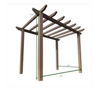 MADERTERRANEO Kit Pérgola Veranda-S Oakio de Fibra de Vidrio / Composite