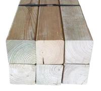 MADERTERRANEO Pack 6 postes tratados cuadrados de madera exterior para valla 90x90x2000 mm