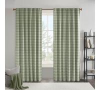 Madison Park Anaheim - Cortina a Cuadros para Ventana, Forro Polar con Aislamiento térmico, decoración de Sala de Estar, Cortina de Bloqueo de luz para Dormitorio, Paquete de 1 Panel, Bolsillo para