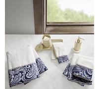 Madison Park Aubrey - Juego de Toallas de baño de Lujo 100% algodón, Altamente absorbentes, de Secado rápido, diseño de Cachemira Jacquard, Calidad de Hotel y SPA para decoración de baño, Varios