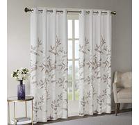 Madison Park Cecily - Cortina Semitransparente para Ventana, diseño botánico Quemado, fácil de Colgar, se Adapta a Barras de hasta 3,17 cm de diámetro, 127 x 213 cm, Hojas Malva