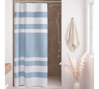 Madison Park Cortina de Ducha de Punto gofre para baño, 3M Scotchgard, gestión de la Humedad, Cortinas de Ducha Modernas de Calidad de SPA para baño, 36 x 72 Pulgadas, Color Azul