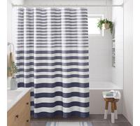 Madison Park Cortina de Ducha de Tejido gofre para baño, 3M Scotchgard, gestión de la Humedad, Cortinas de Ducha Modernas de Calidad de SPA para baño, estándar: 72 x 72 Pulgadas, Azul Degradado