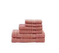 Madison Park Essentials Adrien - Juego de Toallas de baño 100% algodón Suave, Altamente absorbentes, Cero torsión, Secado rápido, Incluye 2 para Ducha, 2 paños de Mano y 2 Toallas faciales, Varios