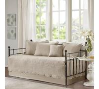 Madison Park Juego de Funda Acolchada de Damasco para Todas Las Estaciones, Ropa de Cama Costera prelavada con Relleno de algodón con Borde Festoneado, Fundas, faldón de Cama, Almohadas Decorativas,