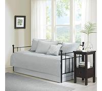 Madison Park Juego de Funda de algodón para sofá Cama, Acolchado de Doble Cara, diseño clásico de cabaña, Ropa de Cama para Todas Las Estaciones con faldón de Cama, Fundas a Juego, Almohada