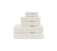 Madison Park Juego de Toallas de baño 100% algodón orgánico, Calidad de Hotel y SPA, Altamente absorbentes, de Secado rápido, Incluye para Ducha, Lavado de Manos y paño Facial, Varios tamaños, Marfil
