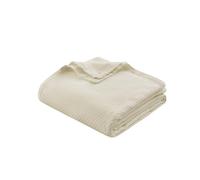 Madison Park Liquid Cotton - Manta de Lujo, Suave y acogedora, 100% algodón Hilado en Anillo para Cama, sofá o sofá, tamaño King, Color Marfil