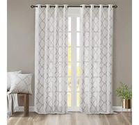 Madison Park Saratoga - Cortina de Ventana (50 x 95 cm), Color Plateado