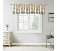 Madison Park Serene - Curtain Bordado, Tejido, Amarillo, 50x18