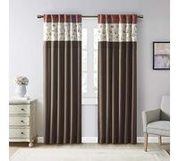 Madison Park Serene - Curtain Bordado, Tejido, Spice, 50x84