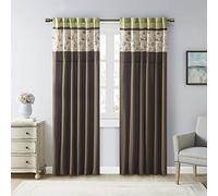 Madison Park Serene - Panel de Ventana Bordado, Color Verde 127 x 213 cm