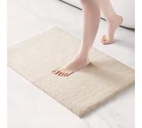 MADISON PARK SIGNATURE - Alfombra de baño Antideslizante, Lujosa, Absorbente, de Secado rápido, diseño de SPA, decoración de baño, 20 x 30 cm, Color Gris Topo