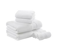 MADISON PARK SIGNATURE Juego de Toallas de baño 100% algodón Turco de 623 g/m², lujosas, Gruesas, Suaves, abosorbantes, para Hotel, Ducha, Manos, Cara, tamaños Surtidos, Color Blanco, 6 Piezas