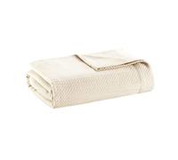 Madison Park Soft Certified 100% Egyptian Cotton Breathable Cozy Blanket, Premium Waffle Knit Classic Design Funda Ligera de Lujo para Todas Las Estaciones para Cama, sofá, Algodón, Crema, Matrimonio